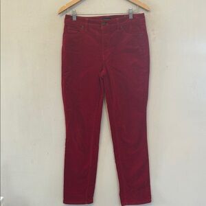 Talbots Red Straight Leg Corduroy Pants Size 4P EUC